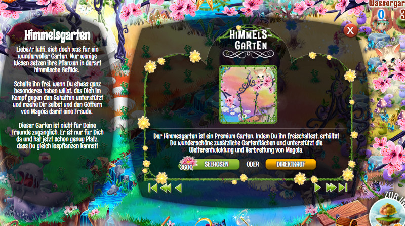 Eigener Garten im Hintergrund
